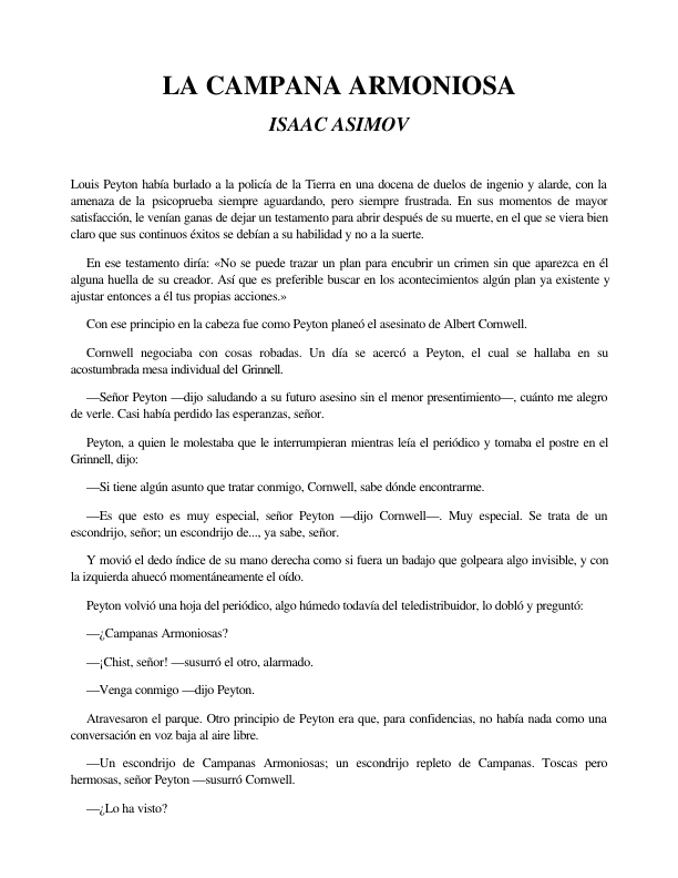 Portada de La Campana Armoniosa